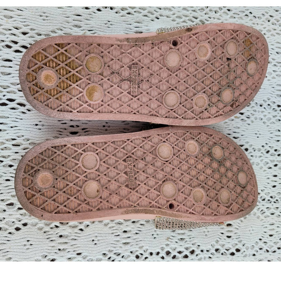 Express Pink Faux Diamond Studded Slides Sandals Flip Flops Women's 7.5 or 8 - Picture 8 of 9